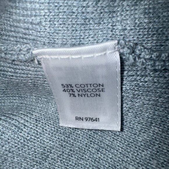 J Jill Women’s Green Open Front Long Sleeve Cardigan Sweater Sz Petite M Pockets - Picture 6 of 9